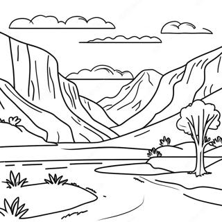 Page A Colorier Dun Beau Paysage De Lutah 37837-31480