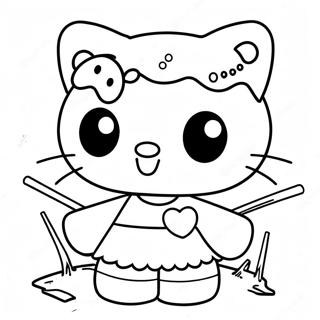 Page A Colorier De Hello Kitty Zombie 37896-31534