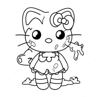 Page A Colorier De Hello Kitty Zombie 37896-31536