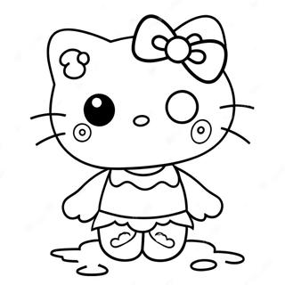 Page A Colorier De Hello Kitty Zombie Mignonne 37897-31531