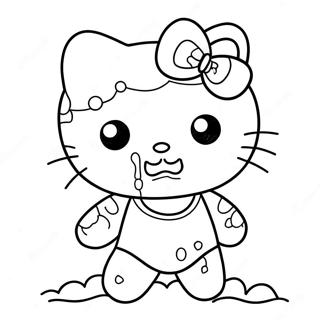 Page A Colorier De Hello Kitty Zombie Mignonne 37897-31532