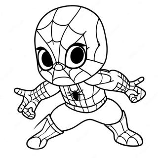 Chibi Spiderman Pages À Colorier