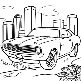 Page A Colorier De Voiture De Muscle 3800-3074