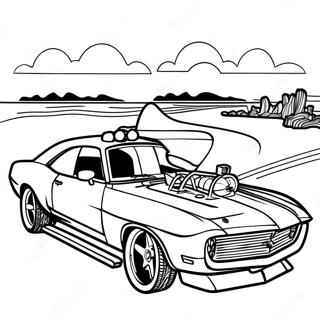 Page A Colorier De Voiture De Muscle 3800-3076