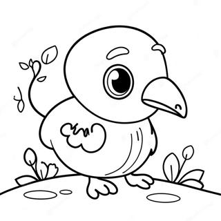 Page A Colorier Oiseau Kiwi Mignon 38037-31653