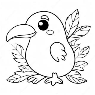 Page A Colorier Oiseau Kiwi Mignon 38037-31654