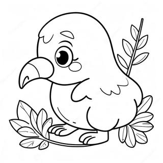 Page A Colorier Oiseau Kiwi Mignon 38037-31655