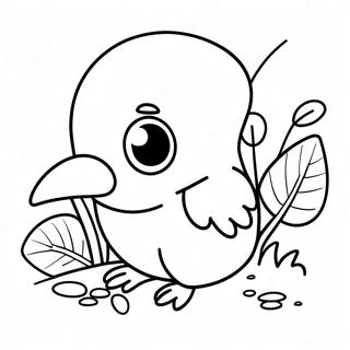 Page A Colorier Oiseau Kiwi Mignon 38037-31656