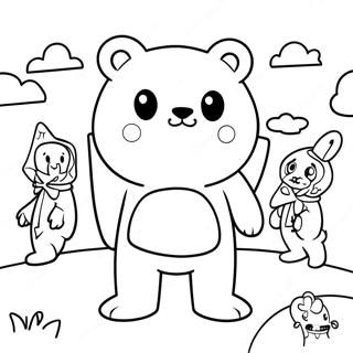 Page A Colorier Gloomy Bear Avec Des Amis 38067-31673