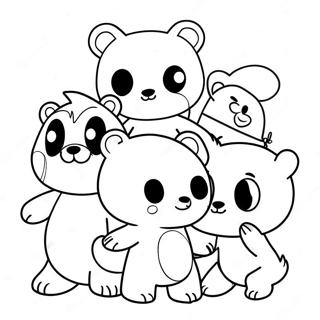 Page A Colorier Gloomy Bear Avec Des Amis 38067-31674