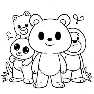 Page A Colorier Gloomy Bear Avec Des Amis 38067-31675