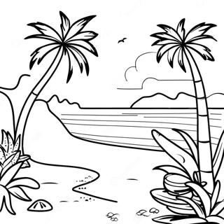 Page A Colorier Plage Scenique Dhawai 38076-31668