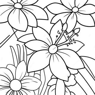 Page A Colorier Fleurs Tropicales Hawaiennes 38077-31664