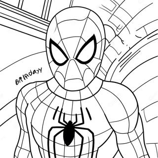 Page A Colorier Spiderman Joyeux Anniversaire 38136-31719