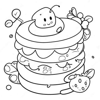 Page A Colorier Gateau Aux Fraises A La Confiture De Cerise 38216-31771