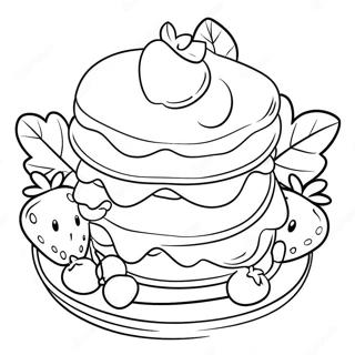 Page A Colorier De Delicieux Gateau Aux Fraises Avec Confiture De Cerise 38217-31786