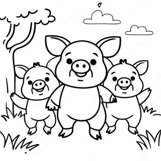 Page A Colorier Des Trois Petits Cochons 3830-3098