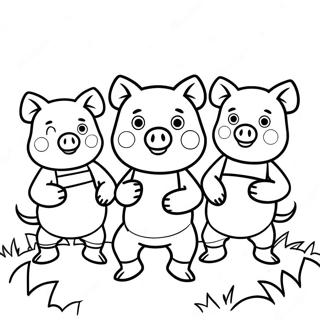 Page A Colorier Des Trois Petits Cochons 3830-3099