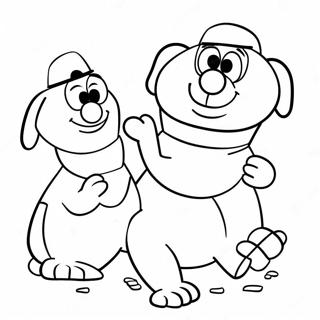 Page A Colorier De Burt Et Ernie Jouant Avec Des Jouets 38317-31862