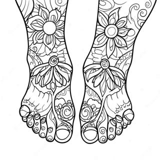 Pieds Pages À Colorier