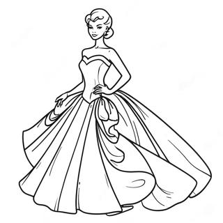 Page A Colorier De Mode De Robe De Soiree Elegante 38417-31960