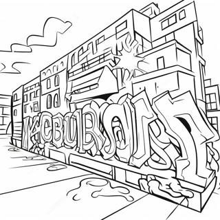 Page A Colorier De Graffiti Urbain 38427-31942