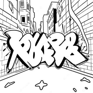 Page A Colorier De Graffiti Urbain 38427-31943