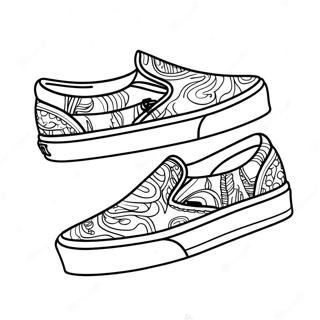 Page A Colorier Baskets Vans Slip On 38467-31994