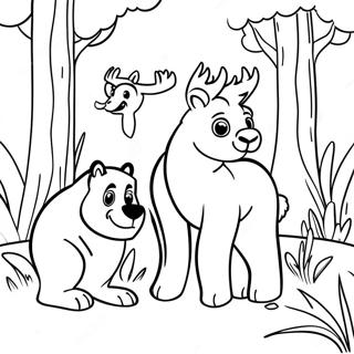 Page A Colorier Amis Animaux De La Saison Ouverte 38567-32061