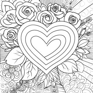 Page A Colorier Coeur De Rose 38576-32067