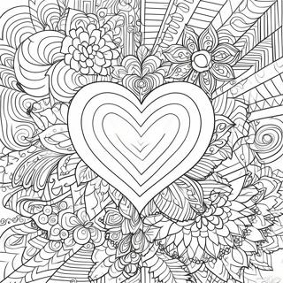 Page A Colorier Mandala De Coeur De Rose Complexe 38577-32077