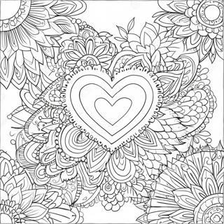 Page A Colorier Mandala De Coeur De Rose Complexe 38577-32078