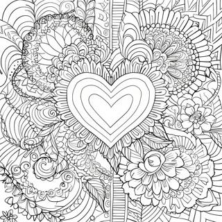 Page A Colorier Mandala De Coeur De Rose Complexe 38577-32080