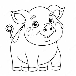 Page A Colorier Cochon Mignon 38616-32094