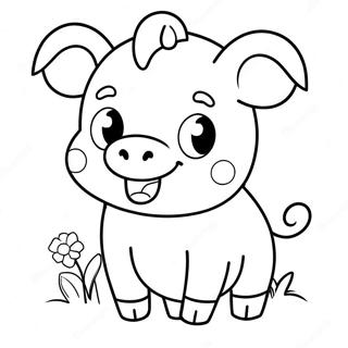 Page A Colorier Cochon Mignon 38616-32095