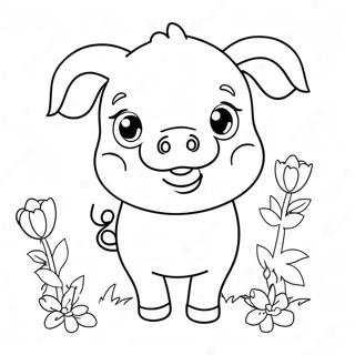 Page A Colorier Cochon Mignon 38616-32096