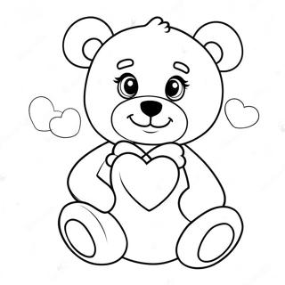 Page A Colorier Adorable Construis Un Ours Avec Un Coeur 38627-32110