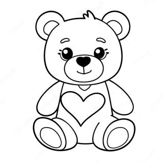 Page A Colorier Adorable Construis Un Ours Avec Un Coeur 38627-32111