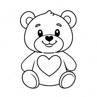 Page A Colorier Adorable Construis Un Ours Avec Un Coeur 38627-32112