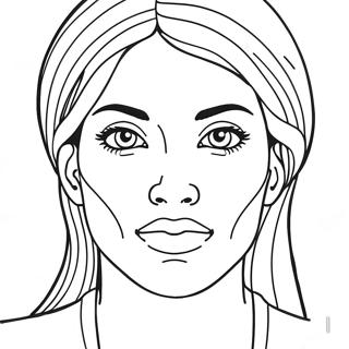 Page A Colorier Visage Vide 38686-32156