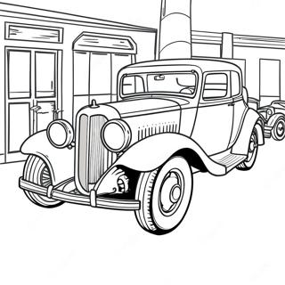 Page A Colorier Voiture Vintage Classique 38717-32181