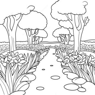 Page A Colorier Beau Jardin De Fleurs Dorange 38737-32197