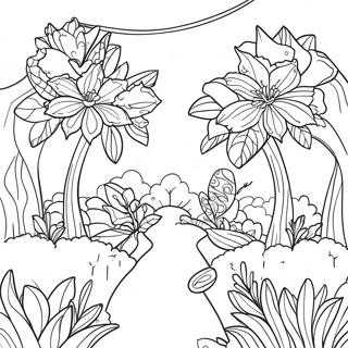 Page A Colorier Beau Jardin De Fleurs Dorange 38737-32200