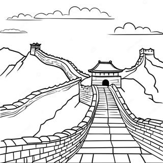 Page A Colorier Grande Muraille De Chine Majestueuse 38857-32285