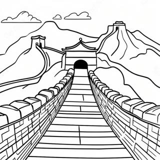 Page A Colorier Grande Muraille De Chine Majestueuse 38857-32286