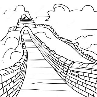 Page A Colorier Grande Muraille De Chine Majestueuse 38857-32287