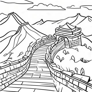 Page A Colorier Grande Muraille De Chine Majestueuse 38857-32288