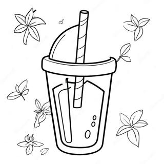 Page A Colorier Slushie Colore Avec Paille 38867-32296