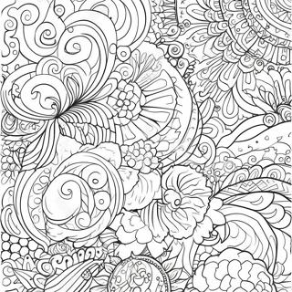 Page A Colorier Motif Esthetique Grunge 3890-3146