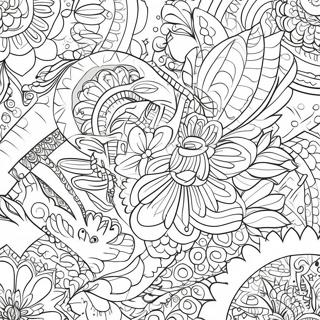 Page A Colorier Motif Esthetique Grunge 3890-3147